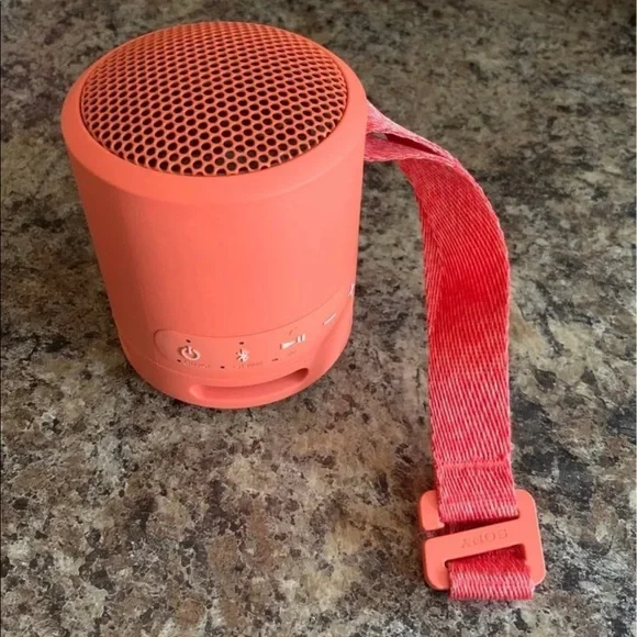 Sony Bluetooth speaker xb-13 CORAL PINK with carry strap, charging